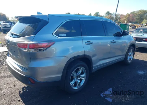2014 Toyota Highlander Limited V6 z USA, uszkodzony, nr VIN 5TDDKRFH7ES009585